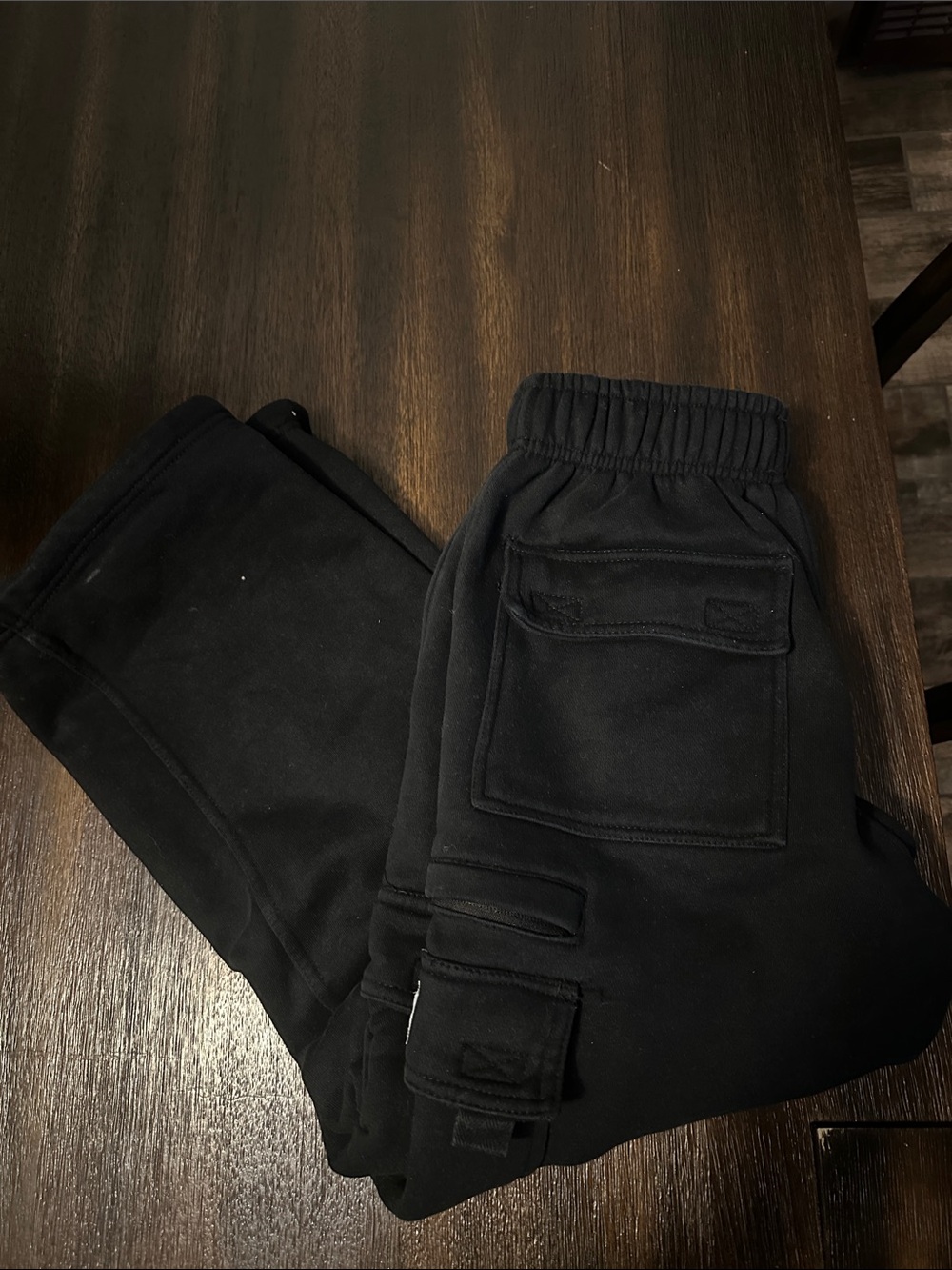 black pro club cargo sweatpants
